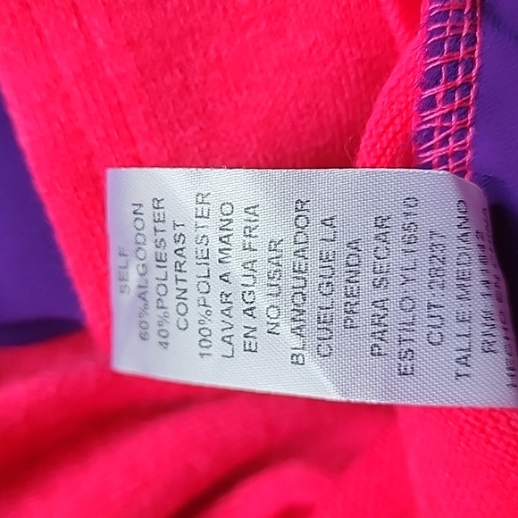 Ya of Los Angeles Sz M Pink/Purple New Sweater - Picture 7 of 7